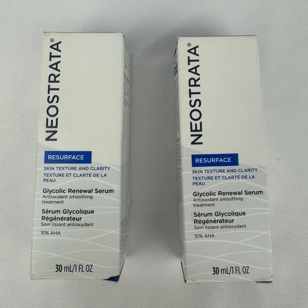 Lot of 2 NeoStrata Resurface Glycolic Renewal Serum 10% AHA 30ml / 1oz New